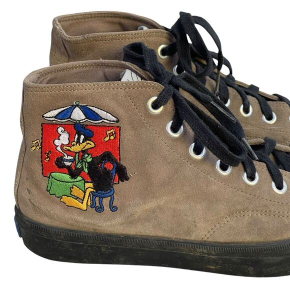 Vintage Keds Loony Tunes High Tops Daffy Duck Size 8 - Picture 2 of 8